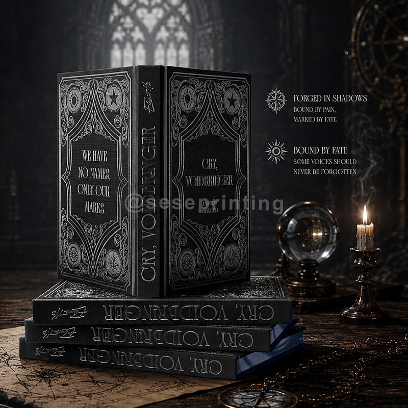 Limited Edition Hardcover with Foil Stamping, Debossing, Sprayed Edges and Custom Endpapers