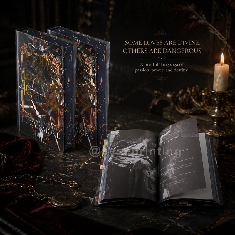 Collector’s Edition Hardcover Book Printing Foil Cover Design, Custom Printed Edges
