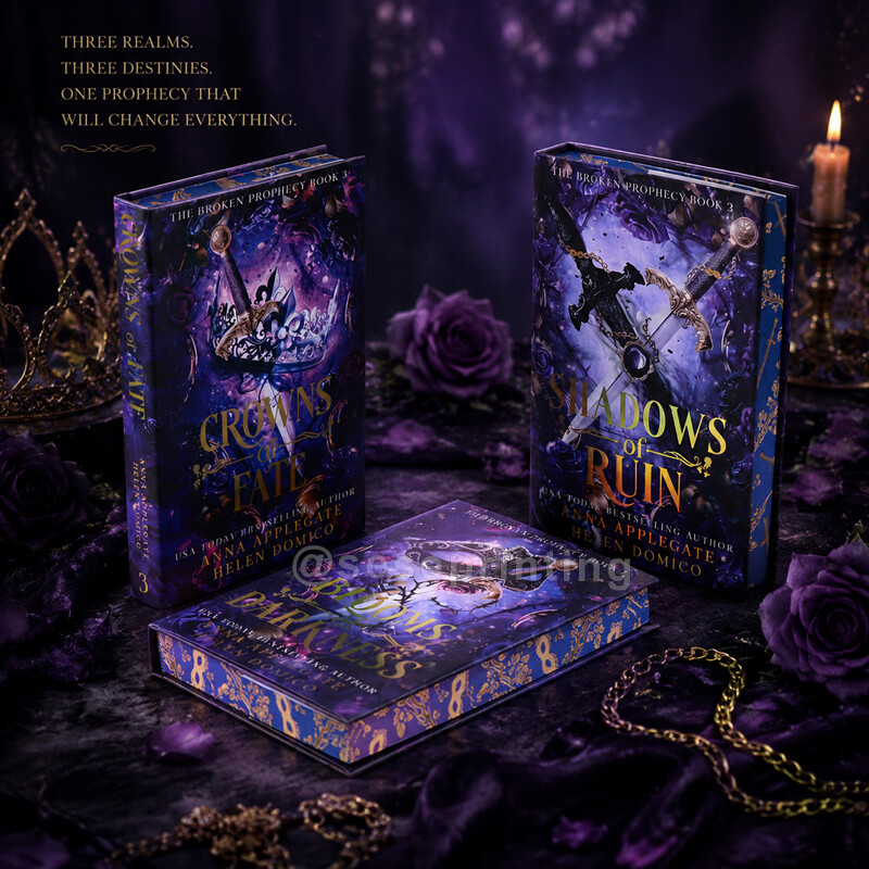 Fantasy Book Set with Dust Jackets, Sprayed Edges, Holographic Foil Cover and Endpapers