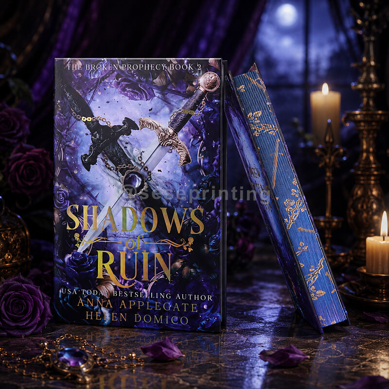 Deluxe Hardcover Novel with Holographic Foil Cover, Dust Jacket and Sprayed Edges
