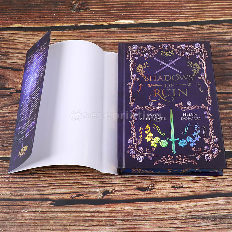 Deluxe Hardcover Novel with Holographic Foil Cover, Dust Jacket and Sprayed Edges