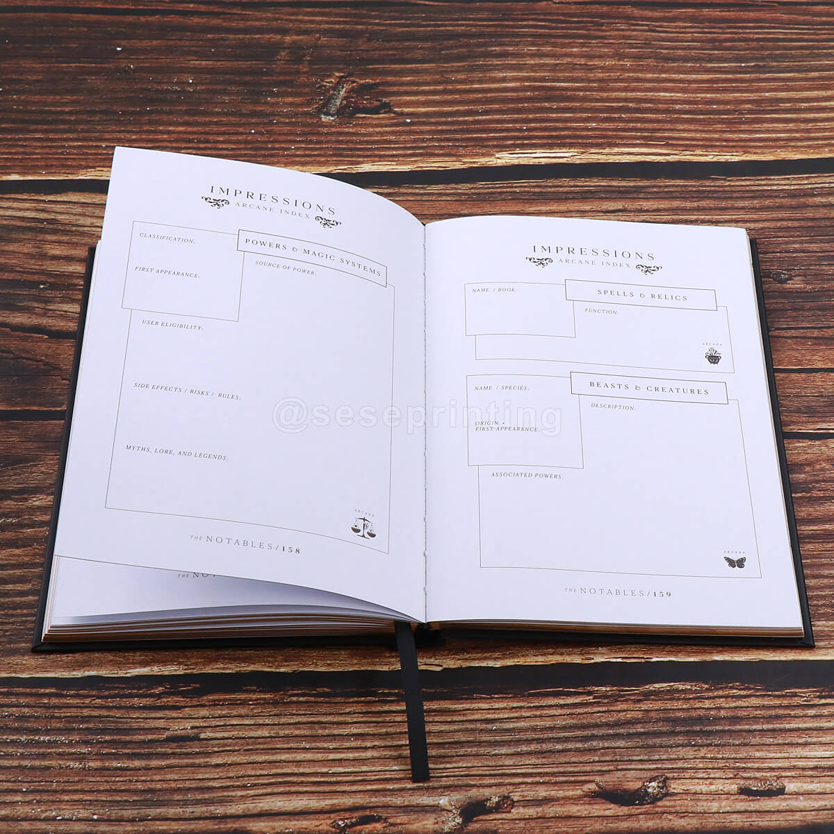 Luxury Hardcover Planner Notebook with Foil Stamped Cover, Gold Sprayed Edges and Ribbon