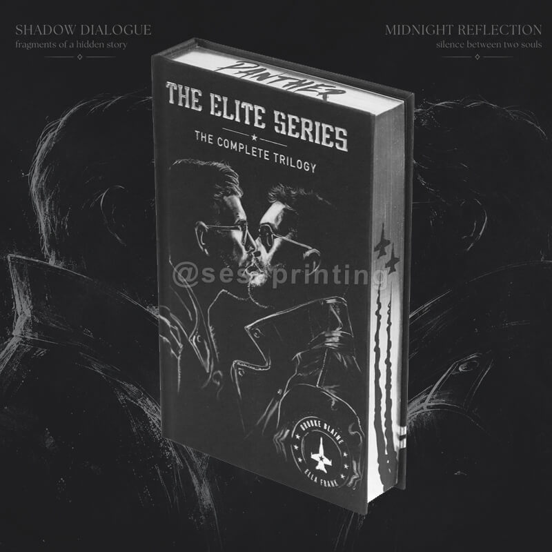 Hardcovers Printed Sparkle Lamination, Foil Embossing, Silver Metallic Edges with Silk Print Patterns