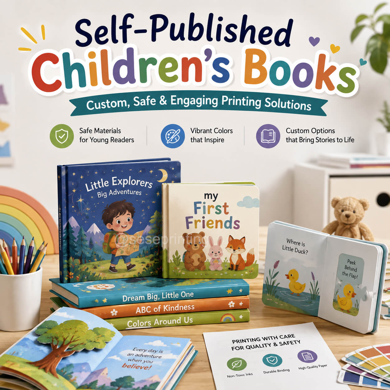 Self-Published Children’s Books: Custom, Safe & Engaging Printing Solutions