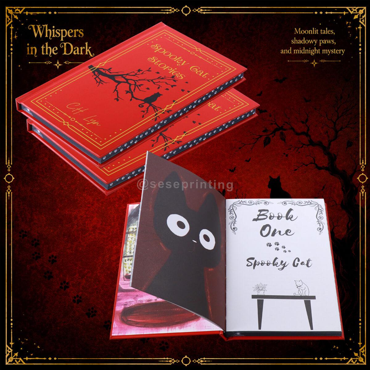 Special Edition Children Book with Foil Cover, Custom Sprayed Edges and Illustrated Endpapers