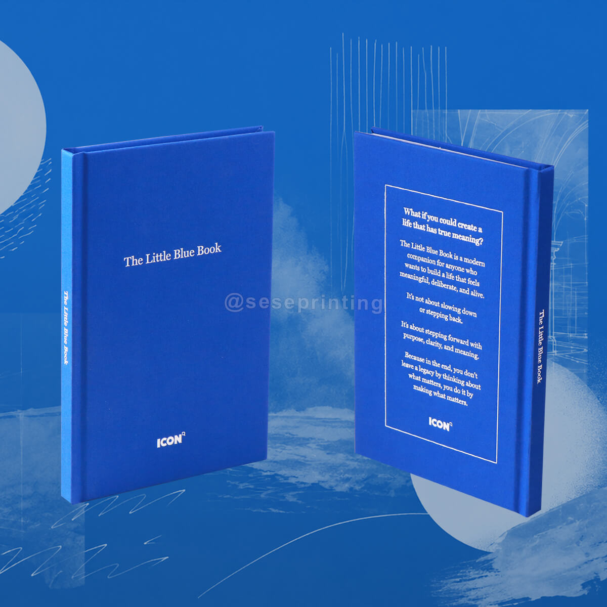 Luxury Cloth Bound Journal Book with Debossing Cover and Premium Journal Pages