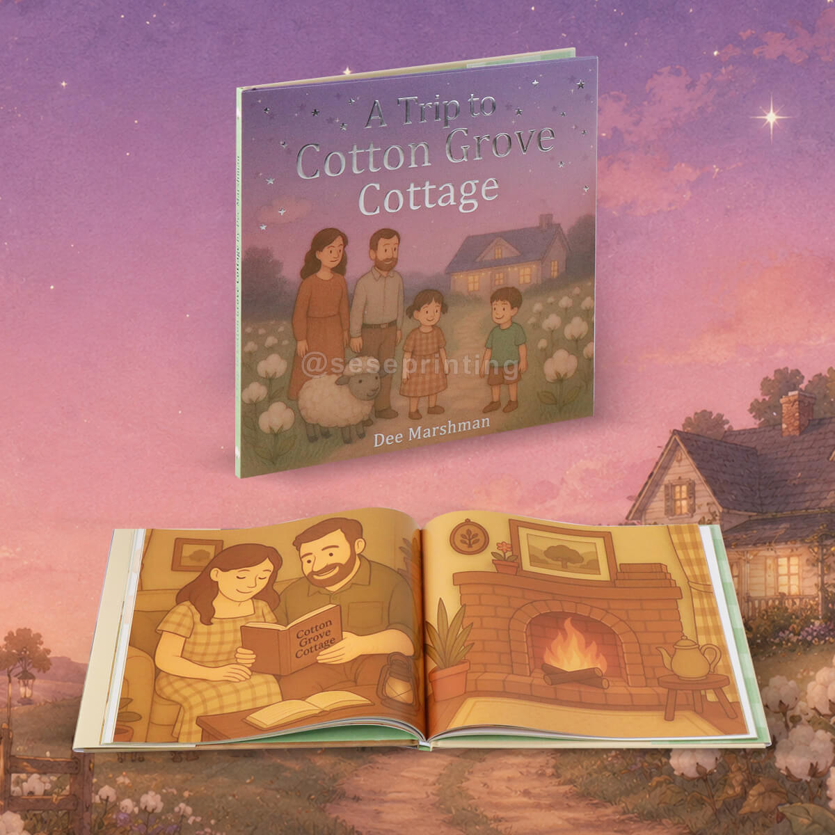 Premium Matte Finish Hardcover Children’s Book Printing with Foil Embossing Dust Jackets