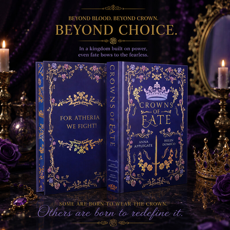 Collector’s Edition Casebound Book with Holographic Foil and Sprayed Edges, Dust Jackets