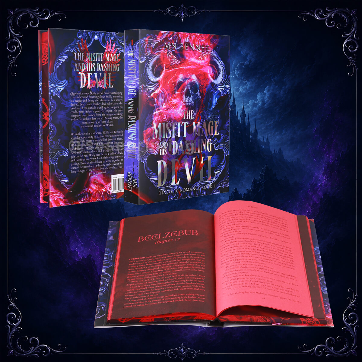 Full CMYK Print Deluxe Collectible Novel with Holographic Cover, Dust Jacket, Patterned Endpapers