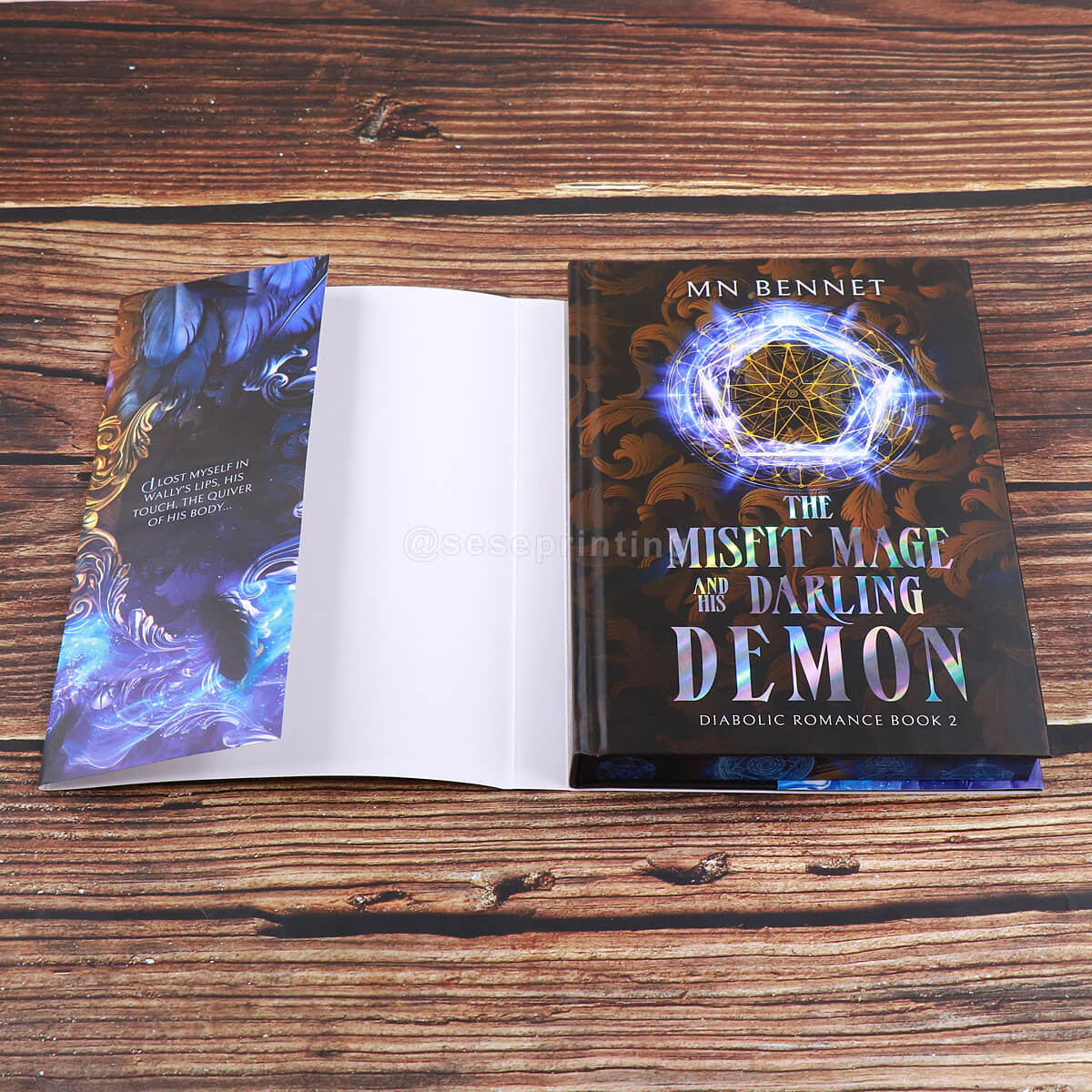 Custom Color Printing Fantasy Hardcover with Holographic Foil Dust Jacket and Sprayed Edges