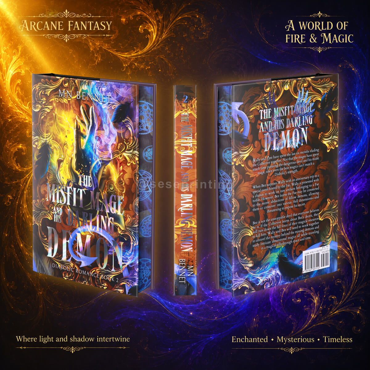 Custom Color Printing Fantasy Hardcover with Holographic Foil Dust Jacket and Sprayed Edges