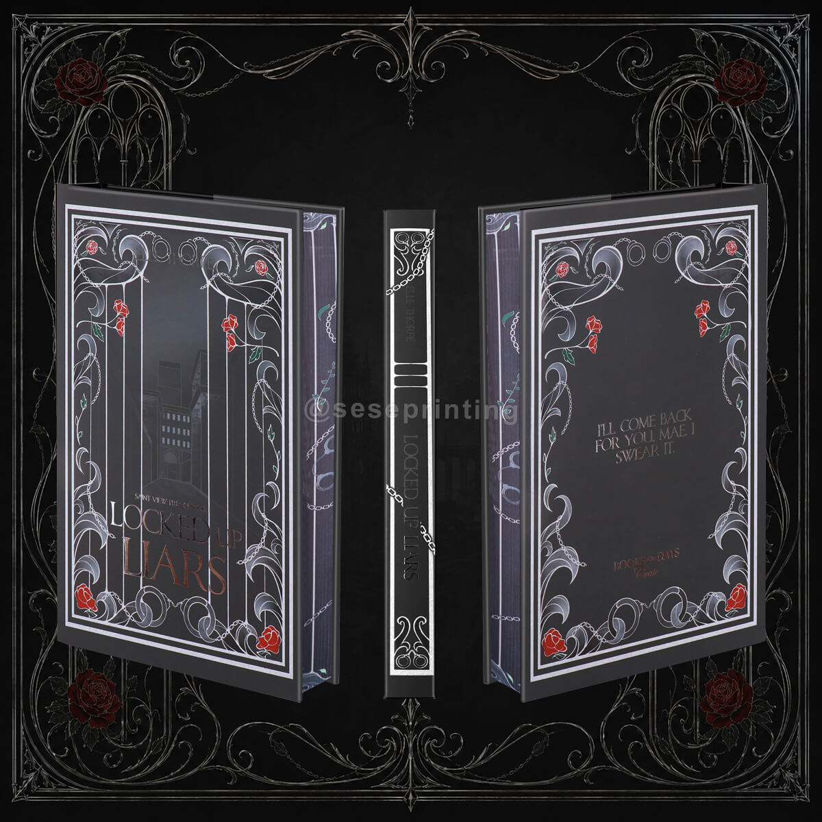 Custom Fantasy Hardcover Novel with Foil Dust Jacket, Spot UV Cover and Sprayed Edges