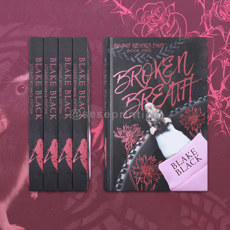 Special Edition Romance Hardcover Book with Foil Cover, Sprayed Edges and Custom Endpapers