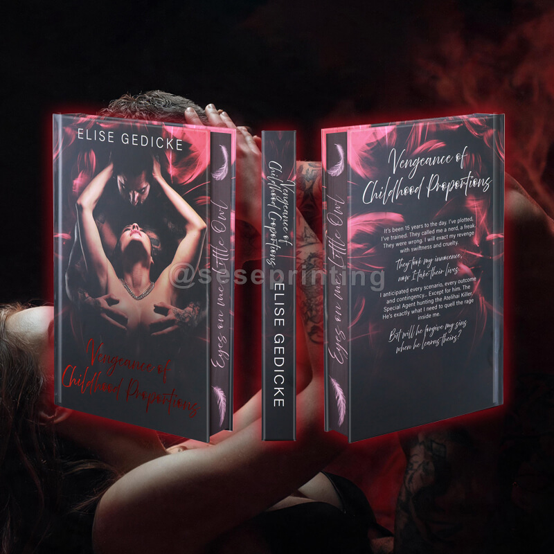 Red Interior Pages Collector Edition Book with Foil Cover, Sprayed Edges, Author Signed Page