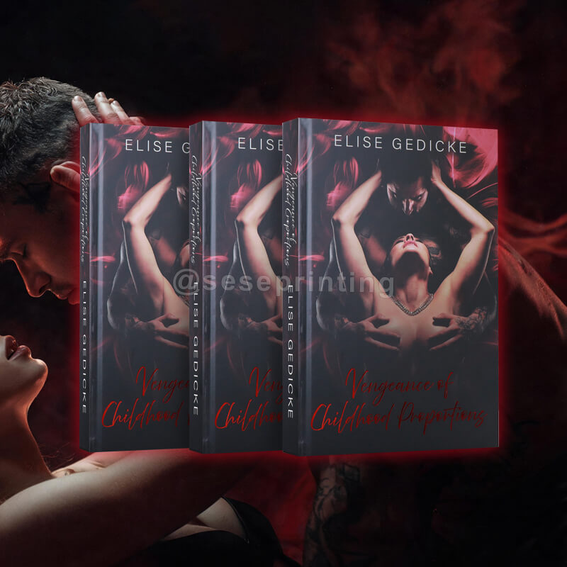 Red Interior Pages Collector Edition Book with Foil Cover, Sprayed Edges, Author Signed Page