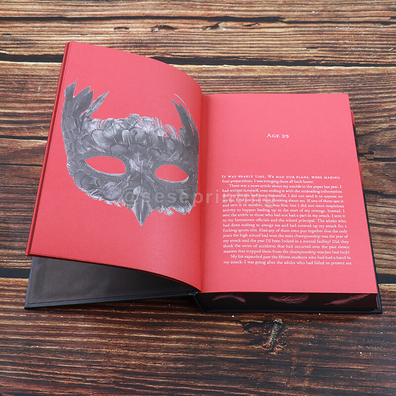 Red Interior Pages Collector Edition Book with Foil Cover, Sprayed Edges, Author Signed Page