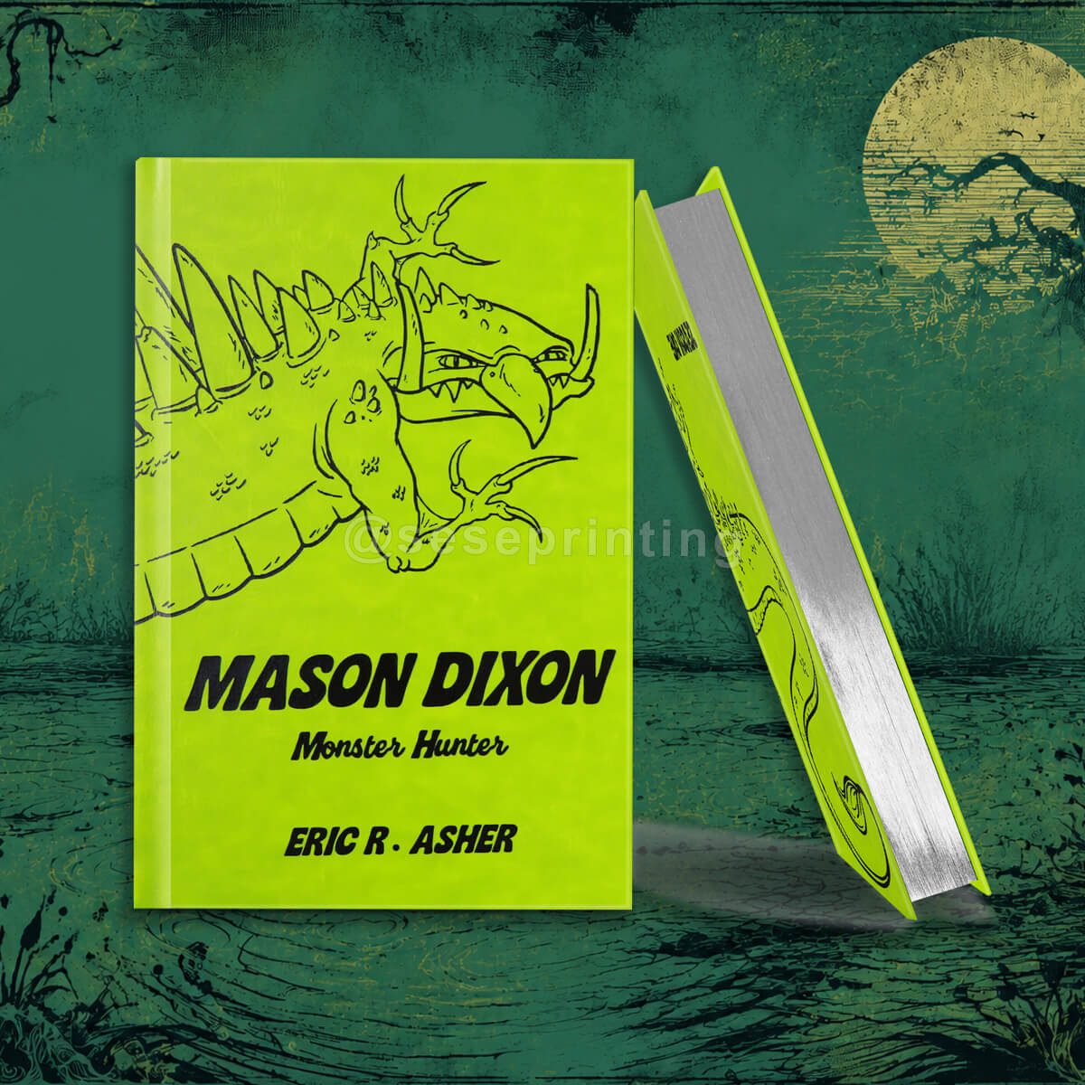 Premium Hardcover Book with Foil Leather Cover, Sprayed Edges and Custom Printed Endpapers