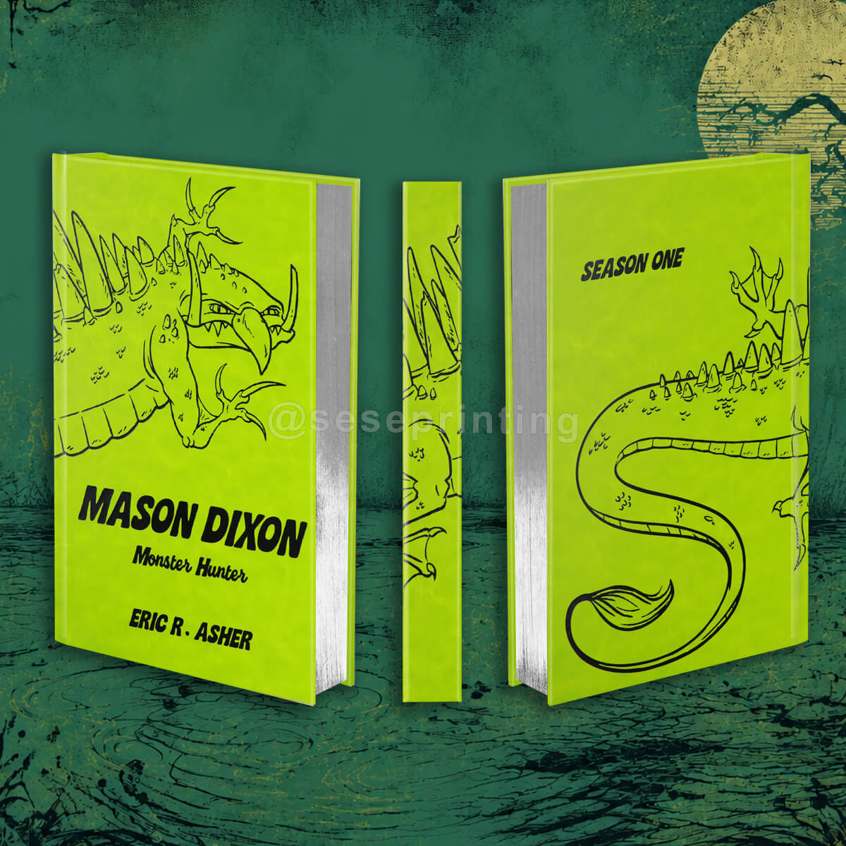Premium Hardcover Book with Foil Leather Cover, Sprayed Edges and Custom Printed Endpapers