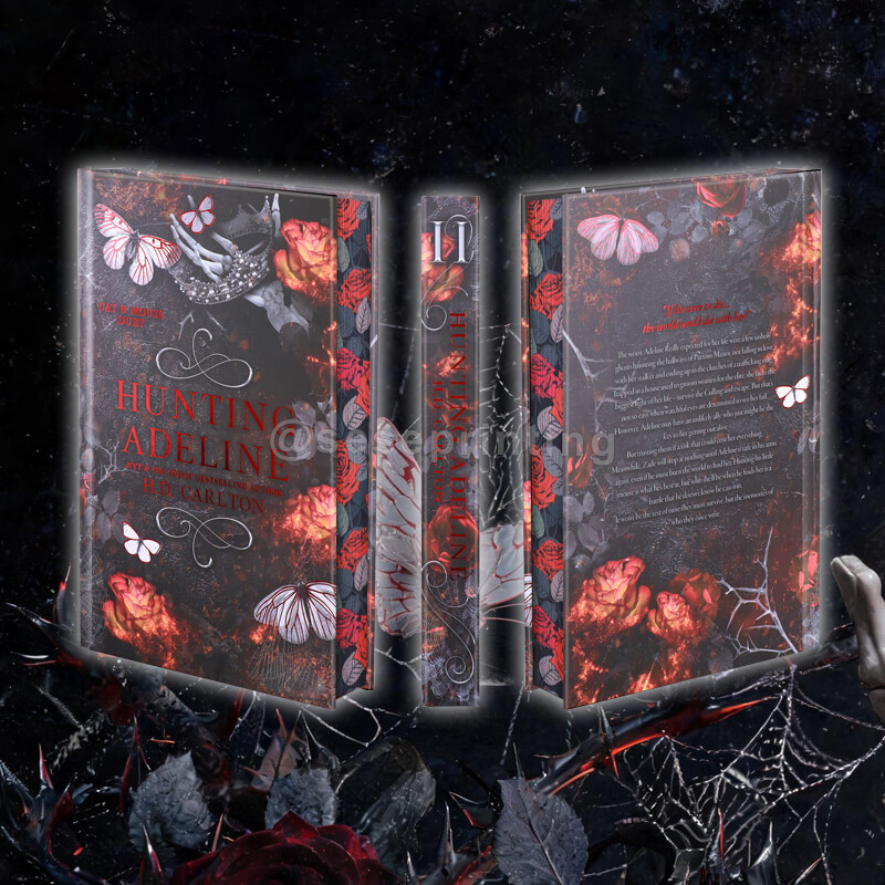 Hardcover Fantasy Book with Foil Cover, Patterned Sprayed Edges and Custom Endpapers