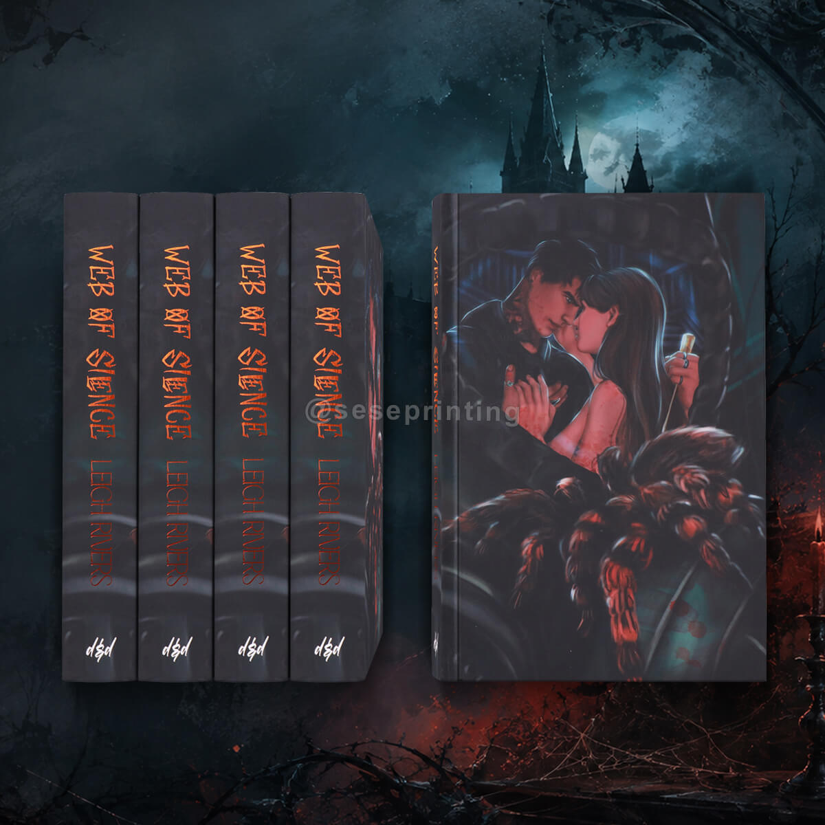 Premium Thriller Novel with Metallic Sprayed Edges, Matte Lamination Hardcovers, End Pages