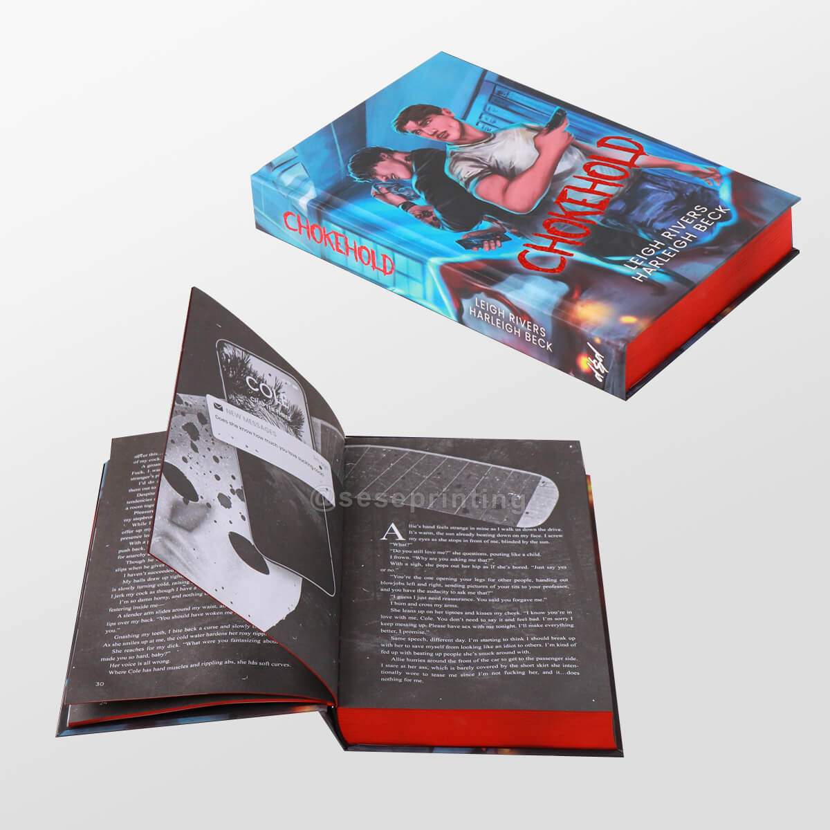 Special Edition Hardcovers Printed on All Black Pages, Foiling Covers, Red Metallic Edges