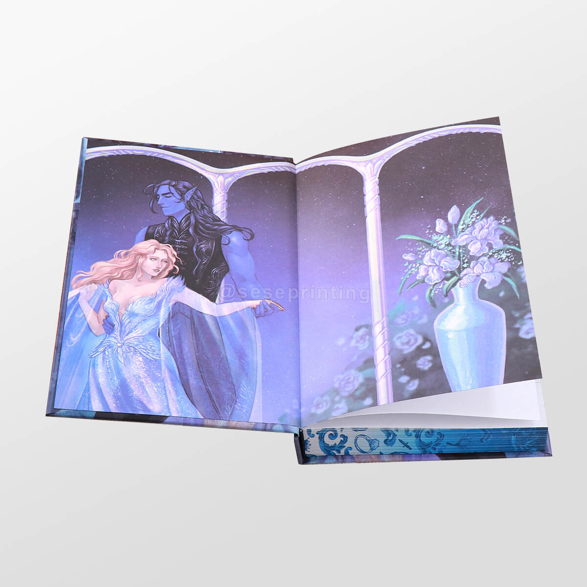 Special Edition Hardback Copies of My Fantasy Romance Printed Sprayed Edges, Character Endpapers