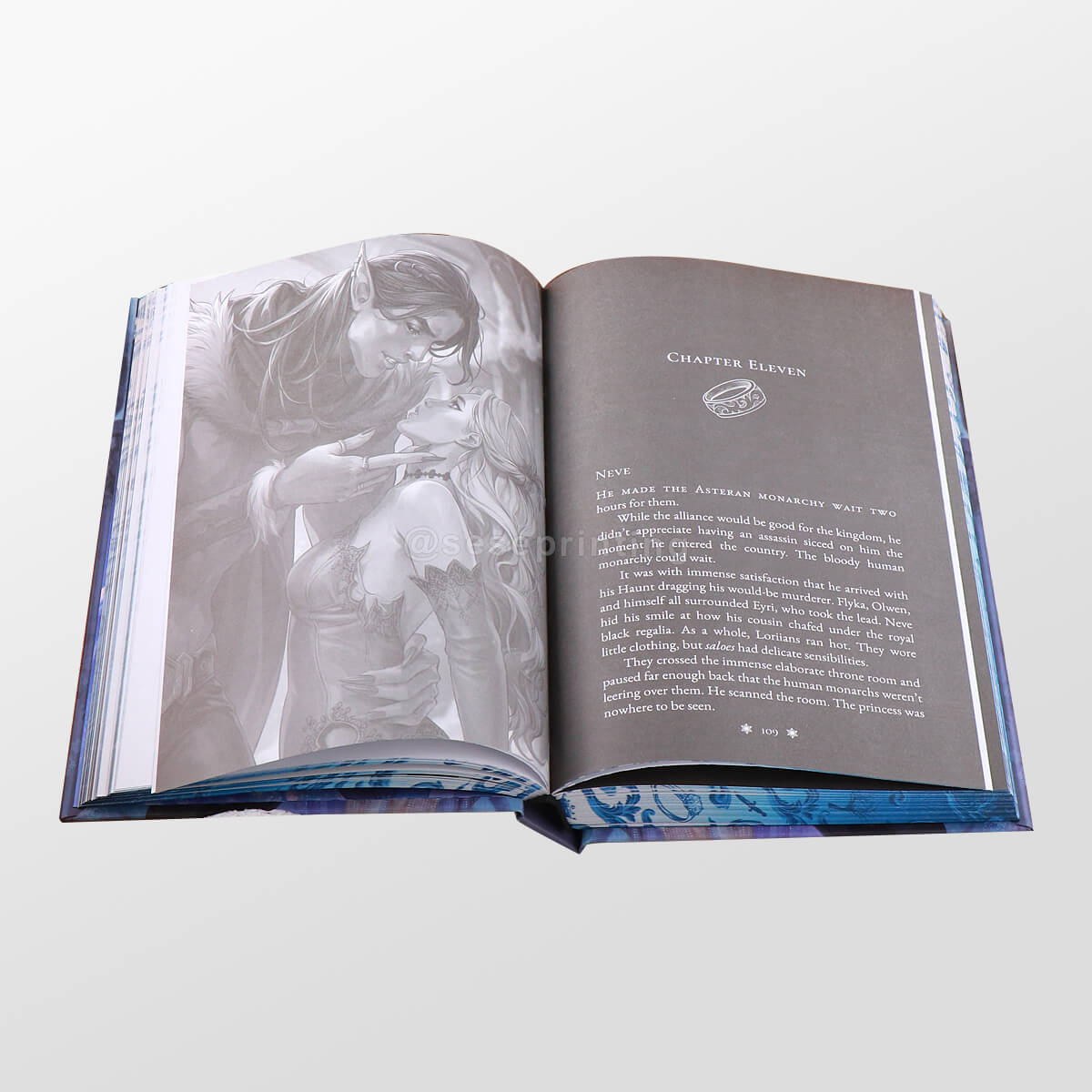 Special Edition Hardback Copies of My Fantasy Romance Printed Sprayed Edges, Character Endpapers