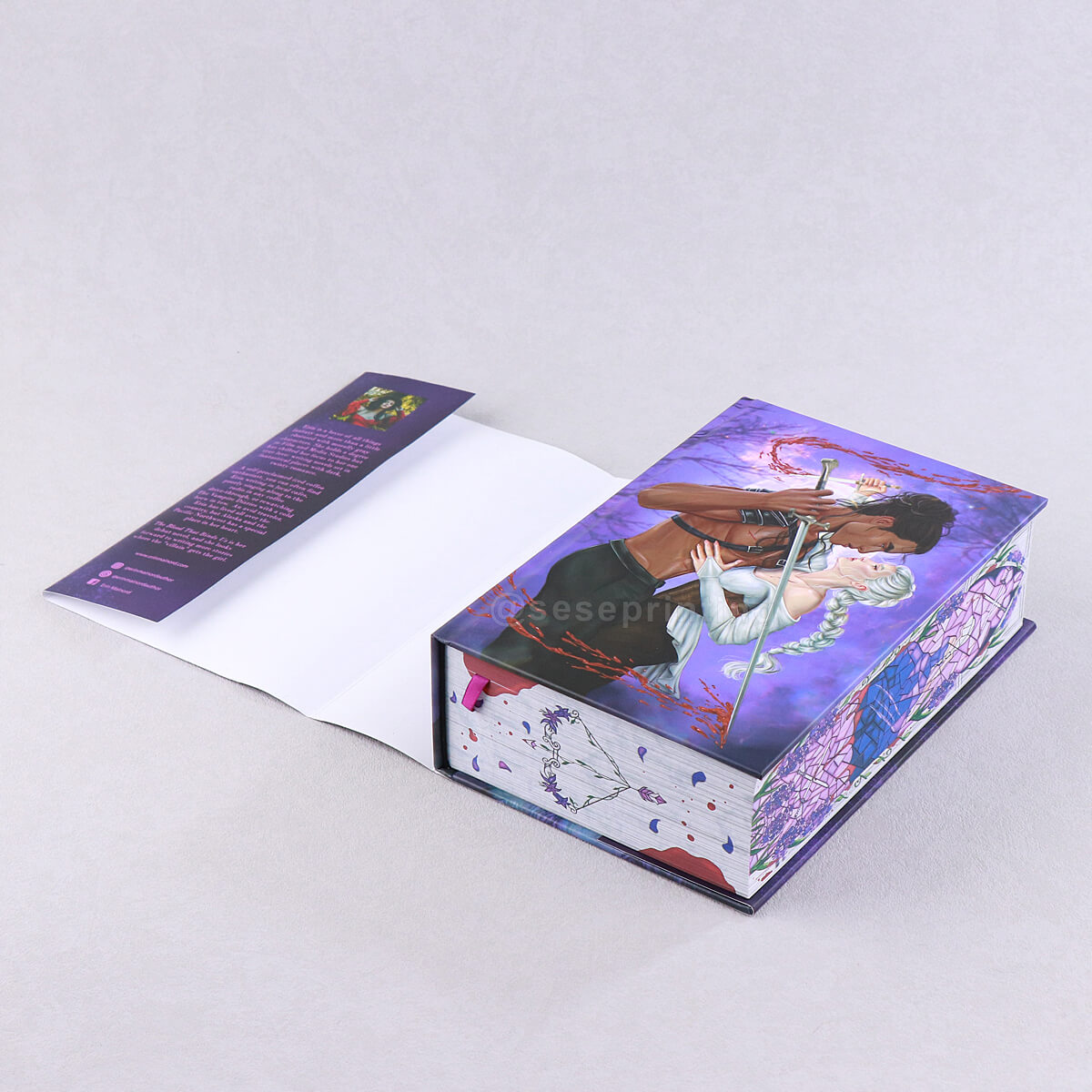 Custom Fantasy Hardcover Book with Matte Lamination, Sprayed Edges and Dust Jacket