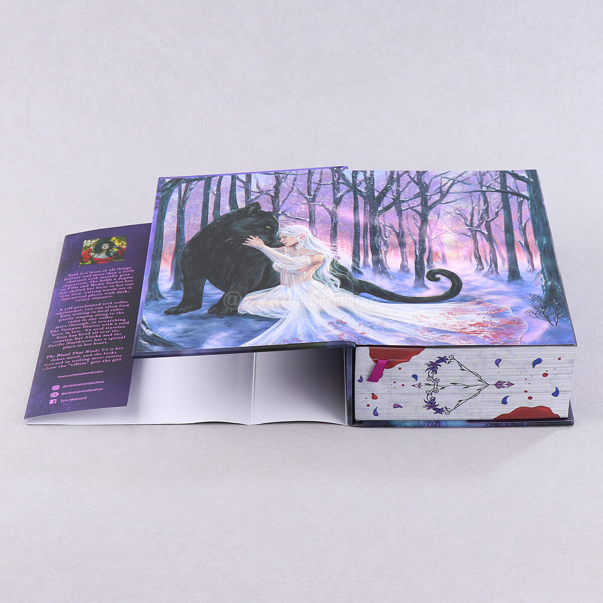 Custom Fantasy Hardcover Book with Matte Lamination, Sprayed Edges and Dust Jacket