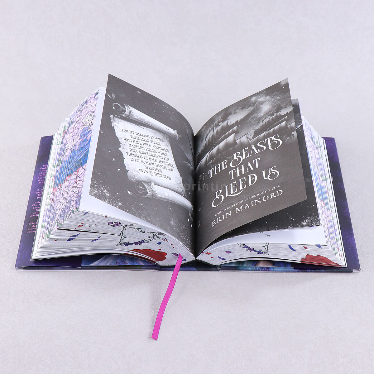 Custom Fantasy Hardcover Book with Matte Lamination, Sprayed Edges and Dust Jacket