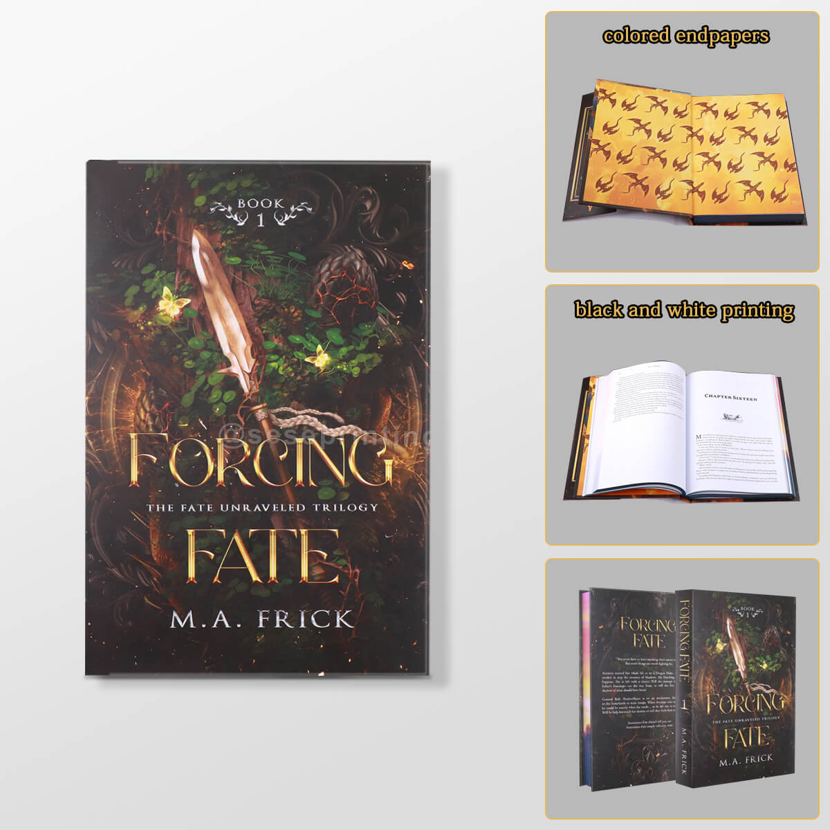 Special Edition Books Printed Edges, Matte Laminate Cover, End Pages and Dust Jackets