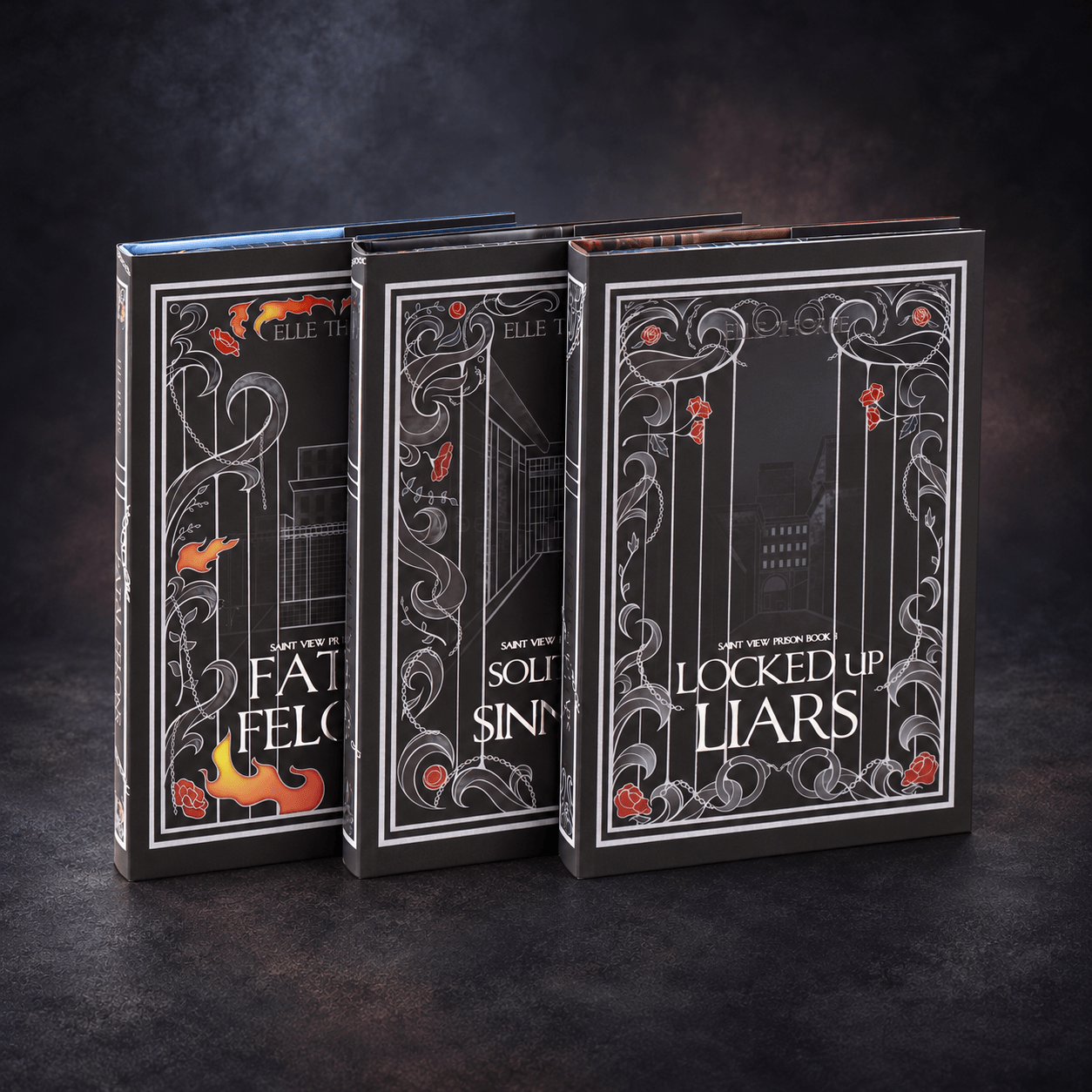 Print Three Book Series as a Special Edition with Spot UV on Hardback, Custom Printed Edges