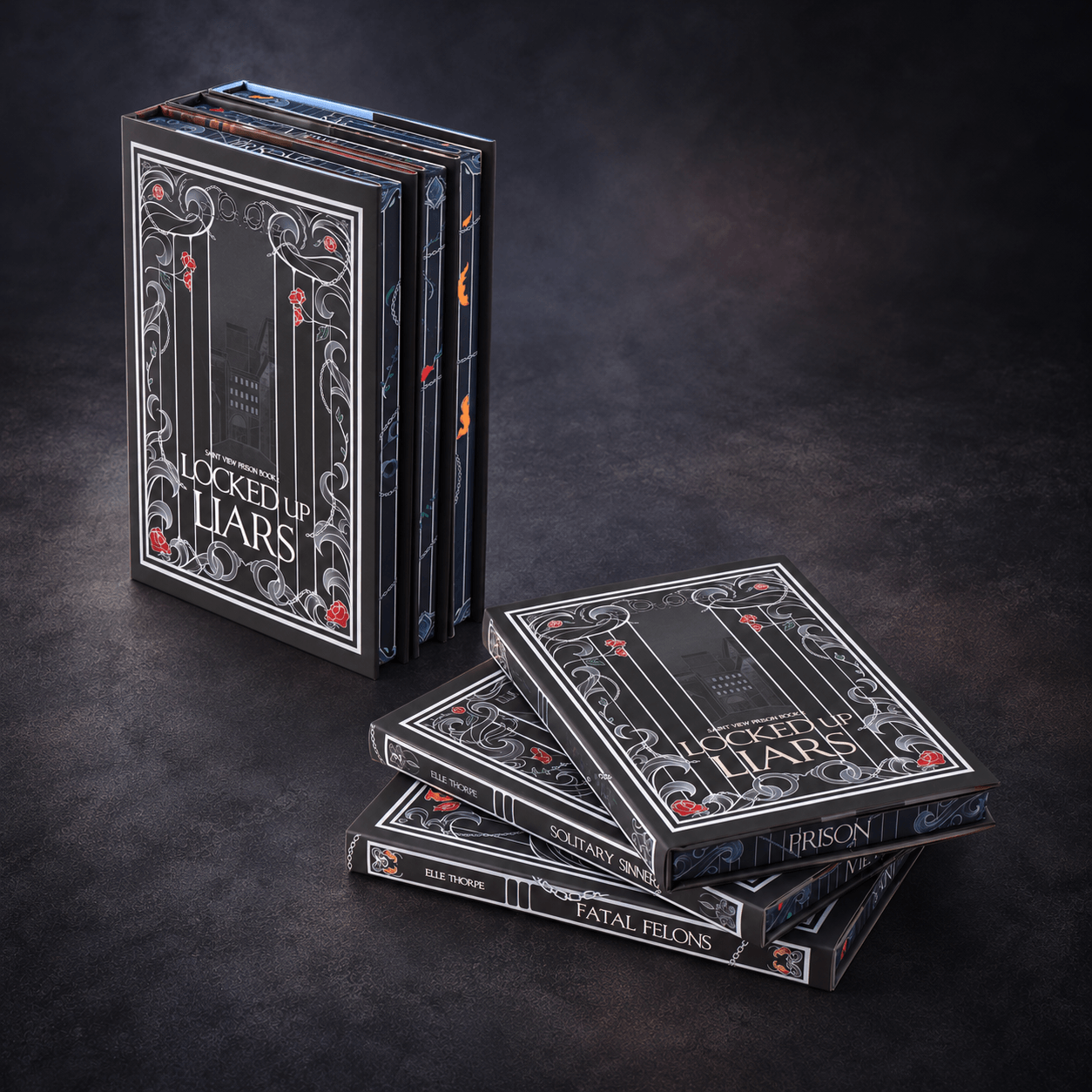 Print Three Book Series as a Special Edition with Spot UV on Hardback, Custom Printed Edges