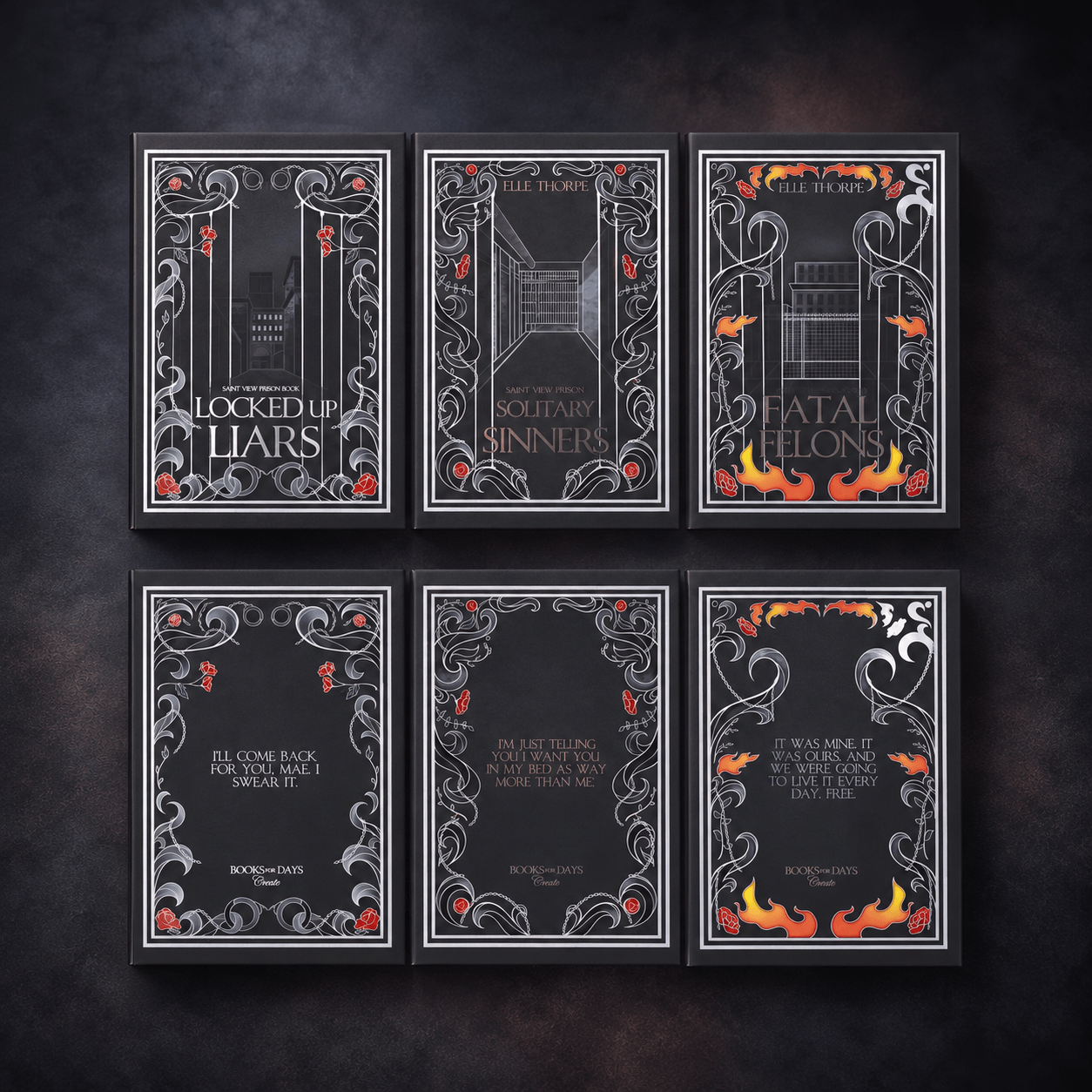Print Three Book Series as a Special Edition with Spot UV on Hardback, Custom Printed Edges