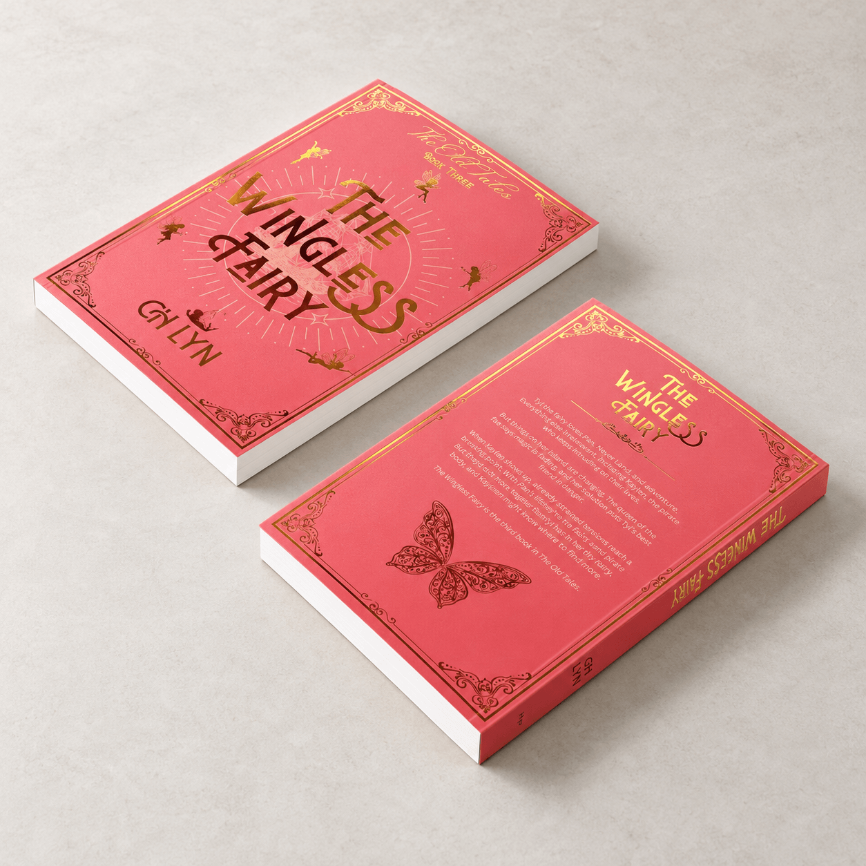 Custom Fantasy Paperback Book with Foil Stamping, Black and White Interior Printing