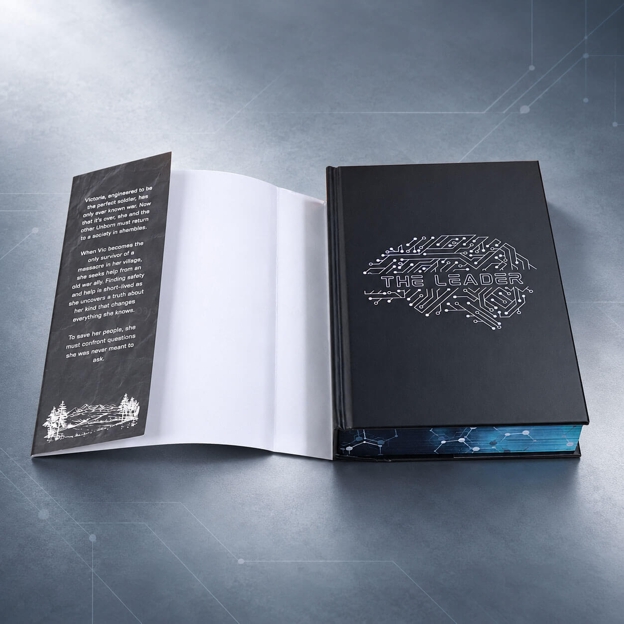 Hardcover Fantasy Novel with Holographic Foil Covers, Sprayed Edges, Illustrated Endpapers