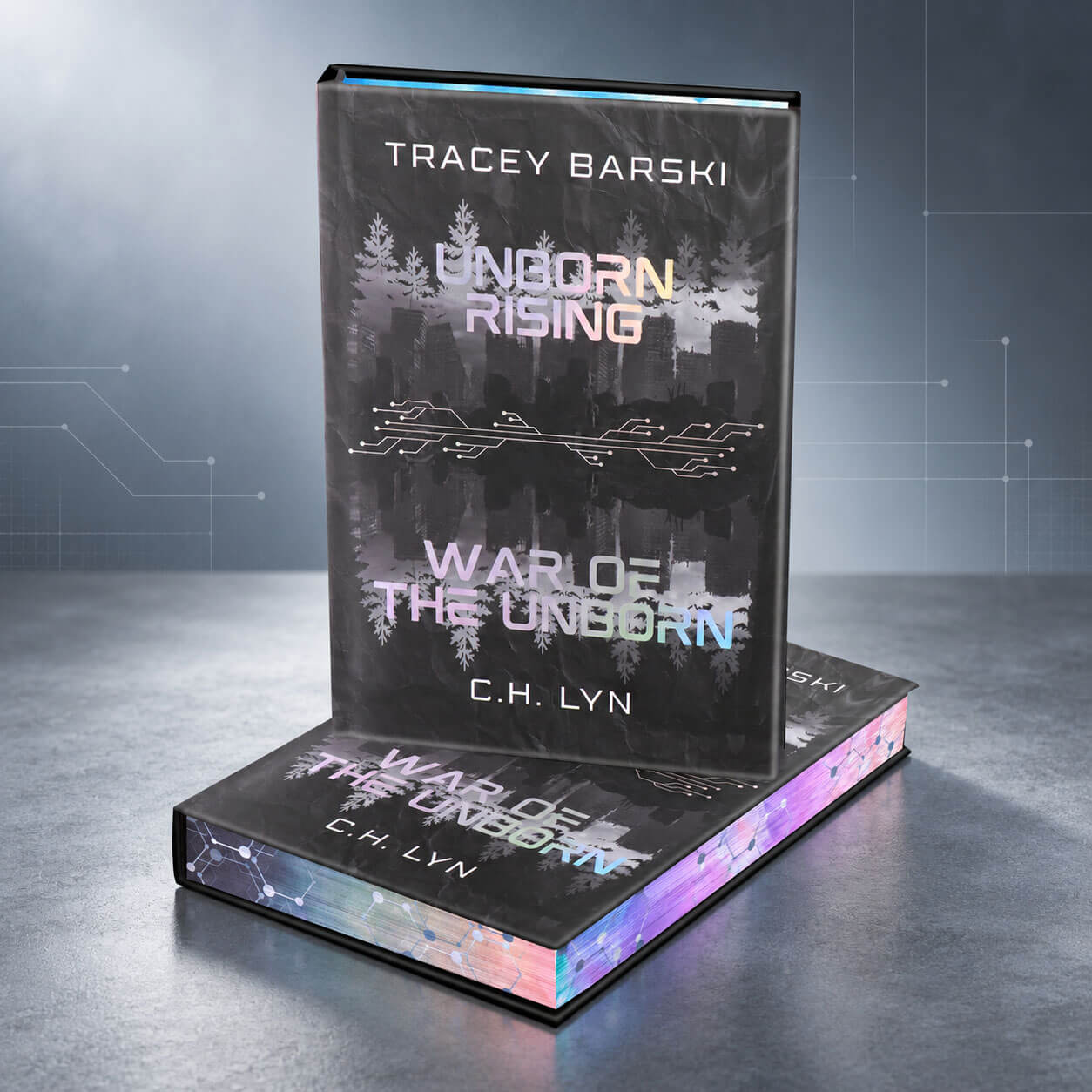 Hardcover Fantasy Novel with Holographic Foil Covers, Sprayed Edges, Illustrated Endpapers