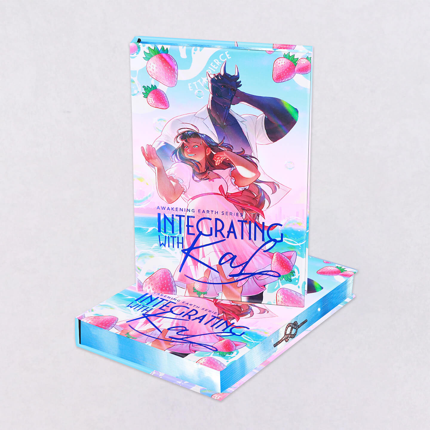 Fantasy Book with Holographic Foil Hardcover, Sprayed Edges and Dust Jacket, Color Endpapers