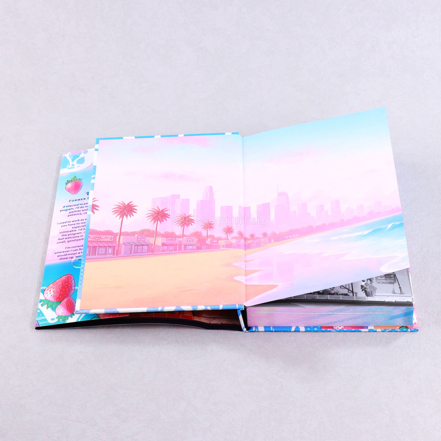Fantasy Book with Holographic Foil Hardcover, Sprayed Edges and Dust Jacket, Color Endpapers
