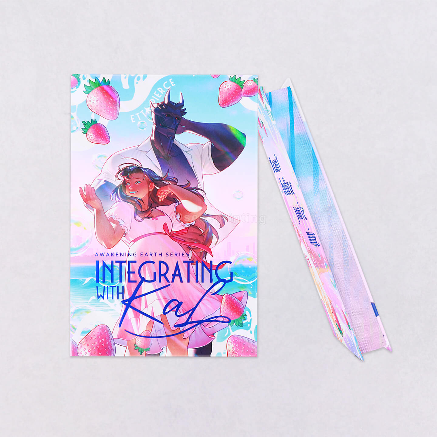 Fantasy Book with Holographic Foil Hardcover, Sprayed Edges and Dust Jacket, Color Endpapers