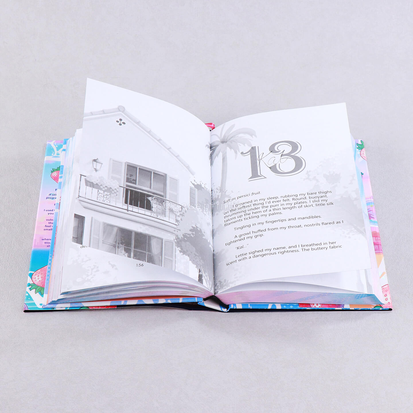 Fantasy Book with Holographic Foil Hardcover, Sprayed Edges and Dust Jacket, Color Endpapers