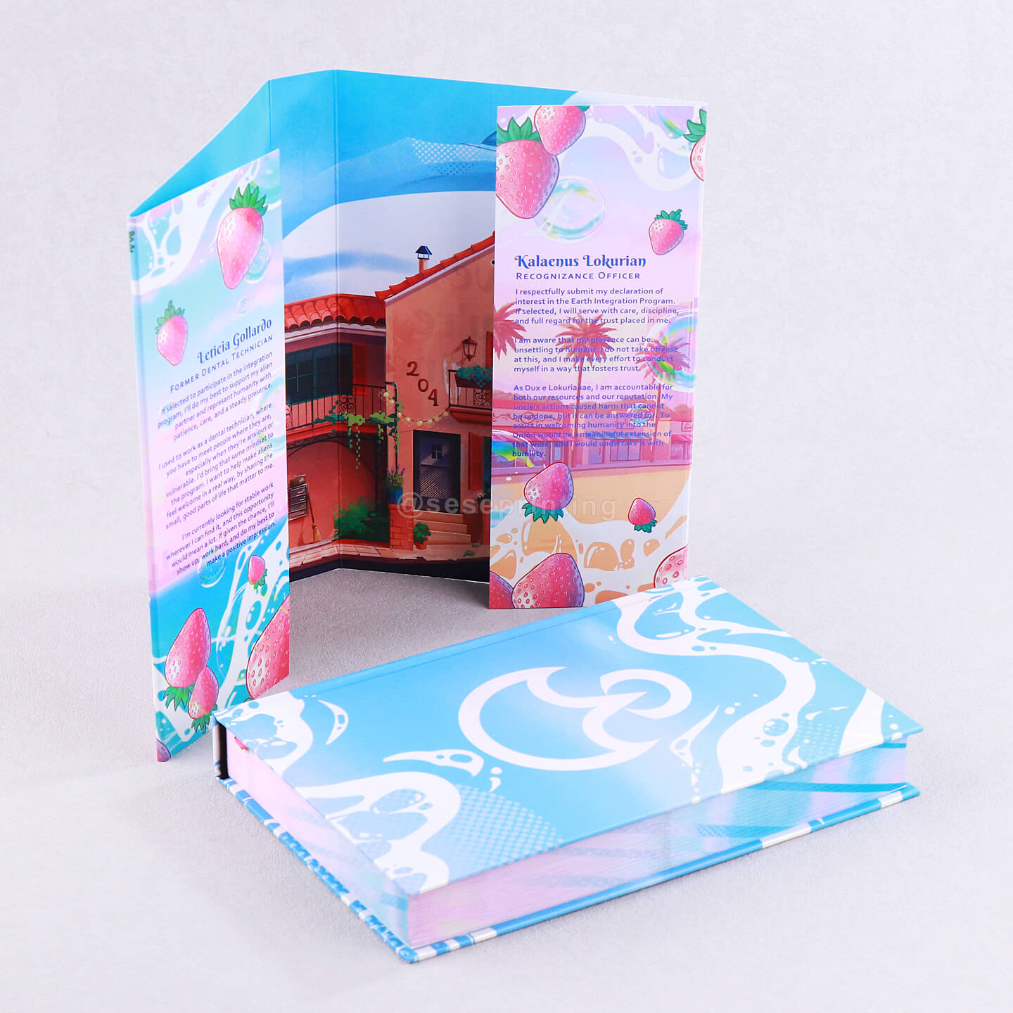 Fantasy Book with Holographic Foil Hardcover, Sprayed Edges and Dust Jacket, Color Endpapers