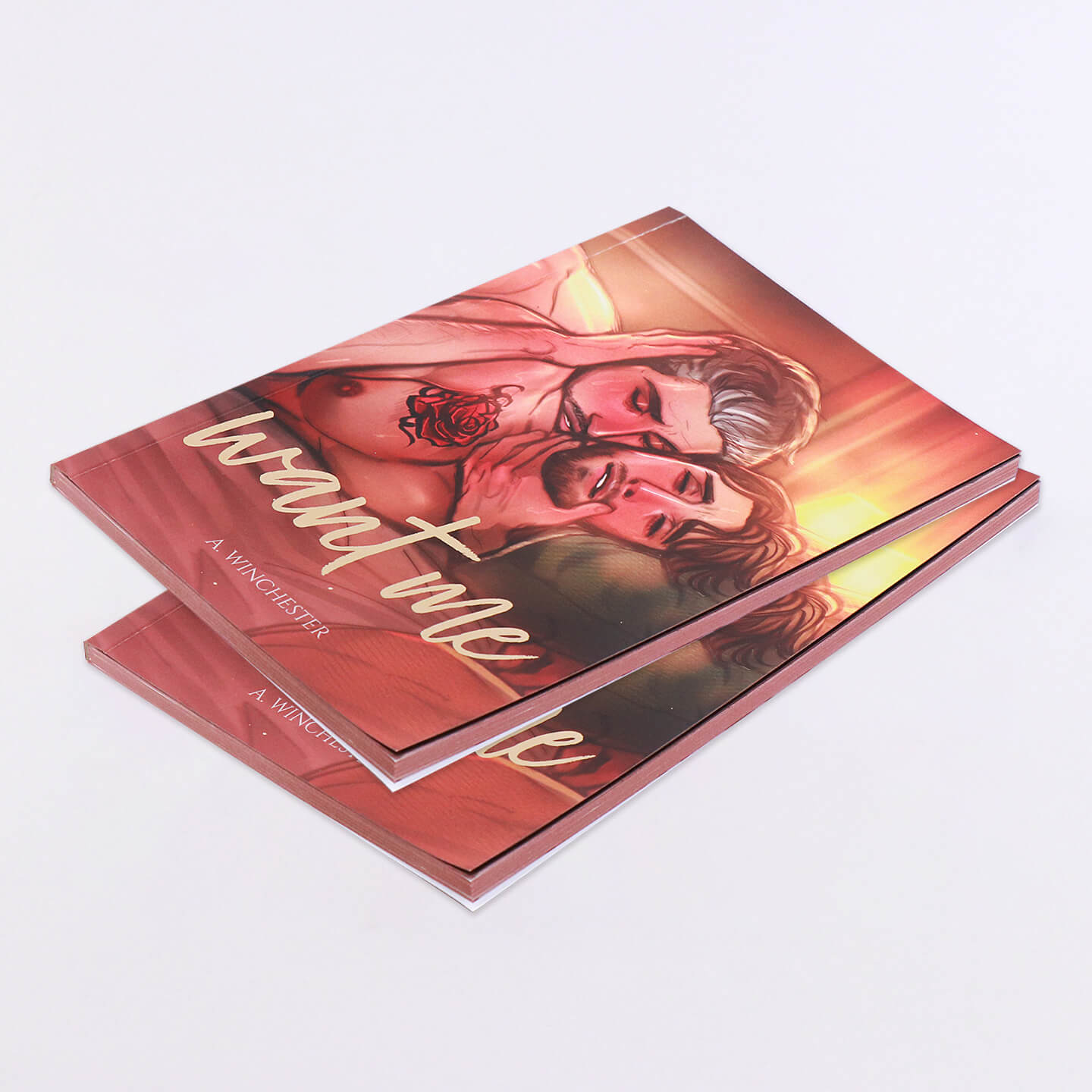 Custom Romance Paperback Printing with Foil Cover, Color Pages and Solid Sprayed Edges