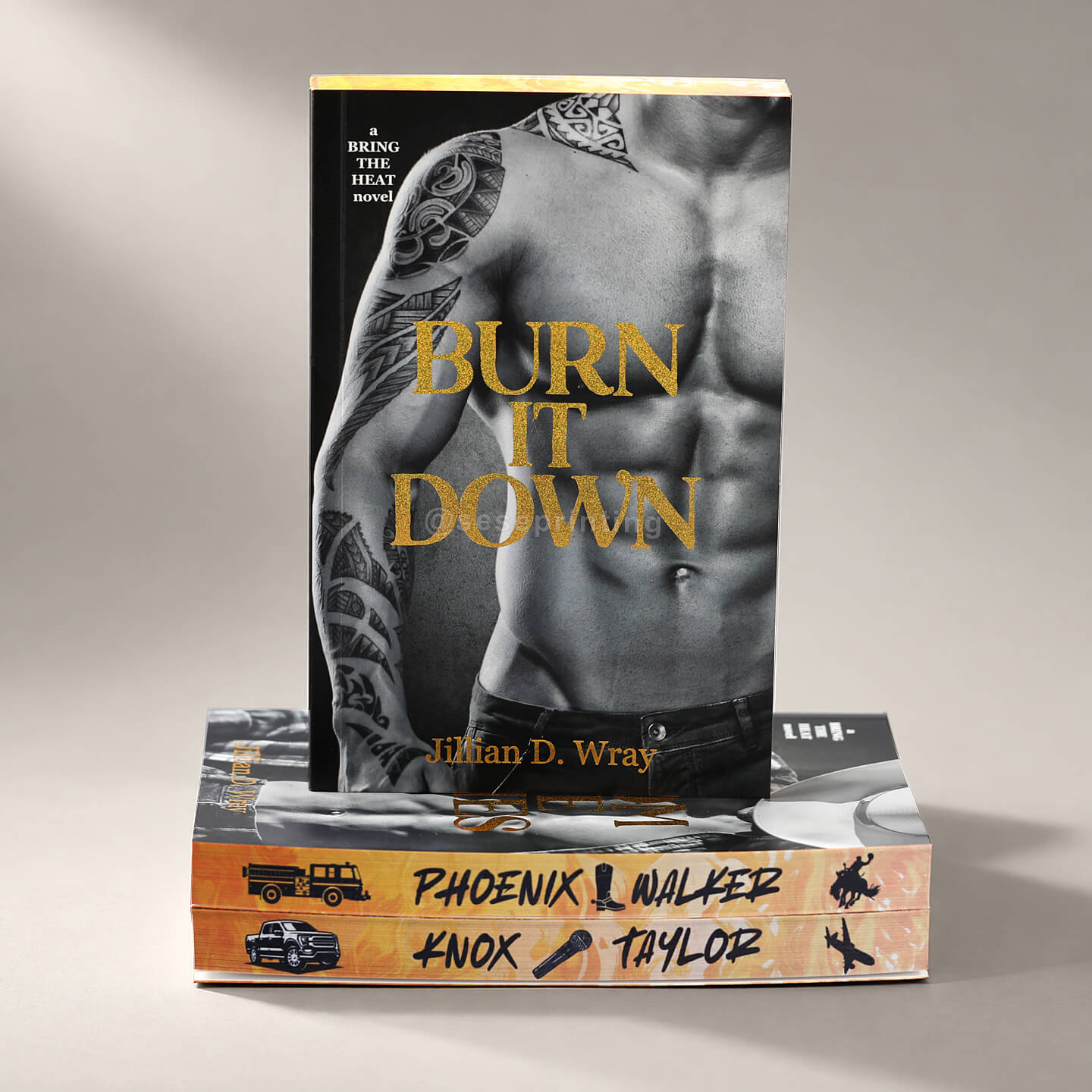Custom 3 Book Romance Paperback Series with Foil Covers and Patterned Sprayed Edges
