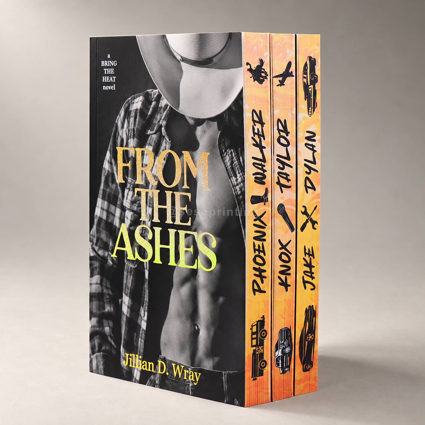 Custom 3 Book Romance Paperback Series with Foil Covers and Patterned Sprayed Edges
