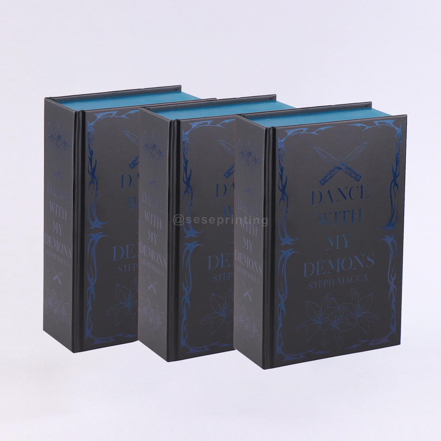 Dark Fantasy Hardcover Novel Printing with Foil Cover, Metallic Edges and Color Pages