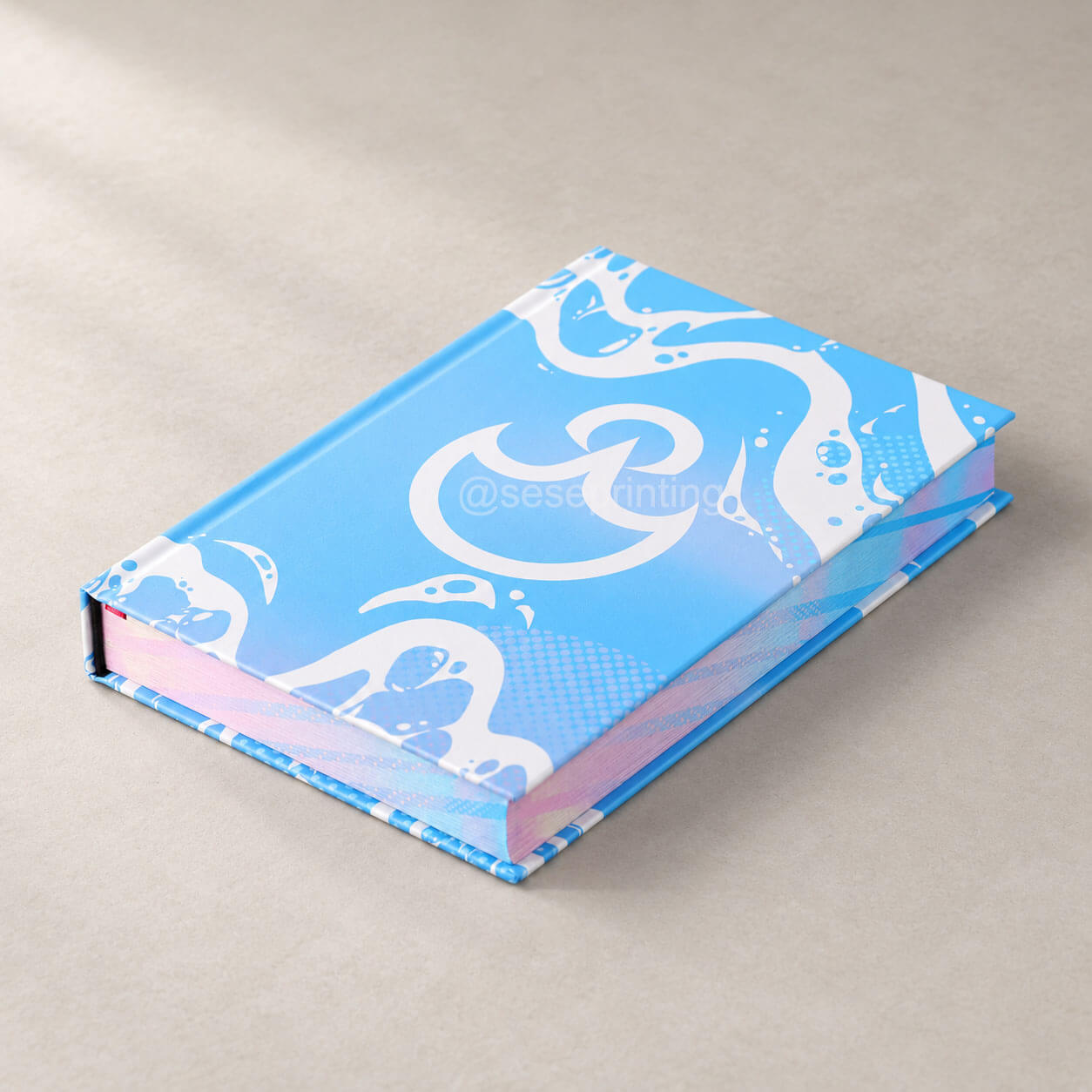 Premium Custom Hardcover Book Printing with Foil Cover, Patterned Edges and Endpapers