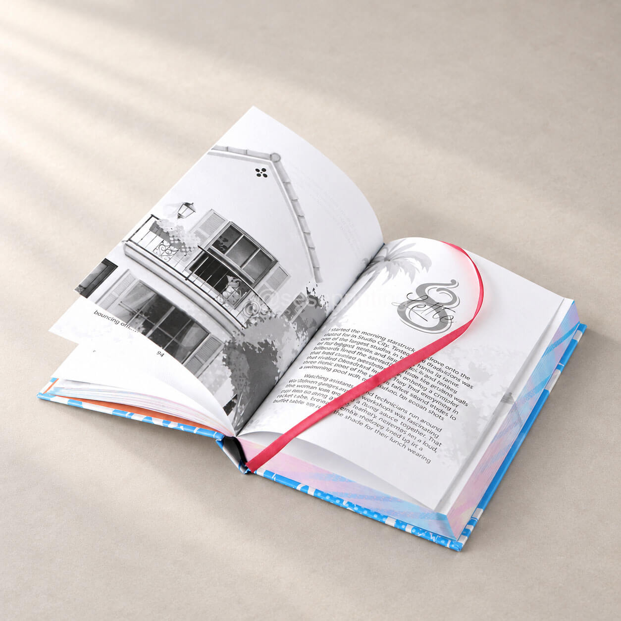 Premium Custom Hardcover Book Printing with Foil Cover, Patterned Edges and Endpapers