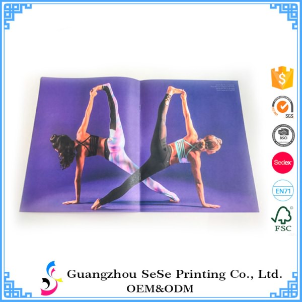 Professional Custom Saddle stitching Glossy Magazine Printing