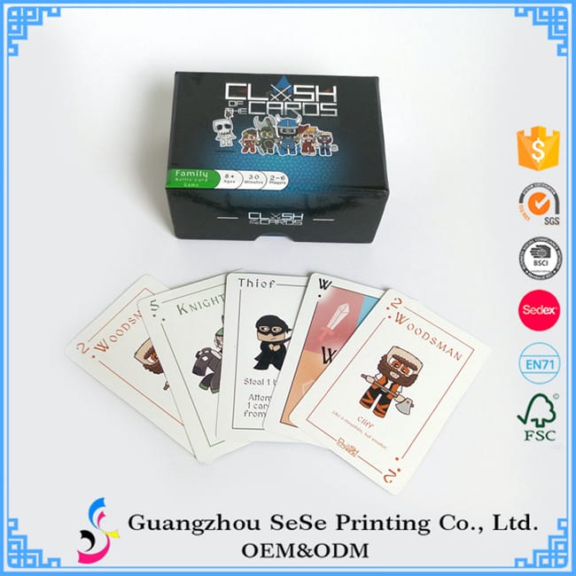 Custom trading card game, children paper playing card